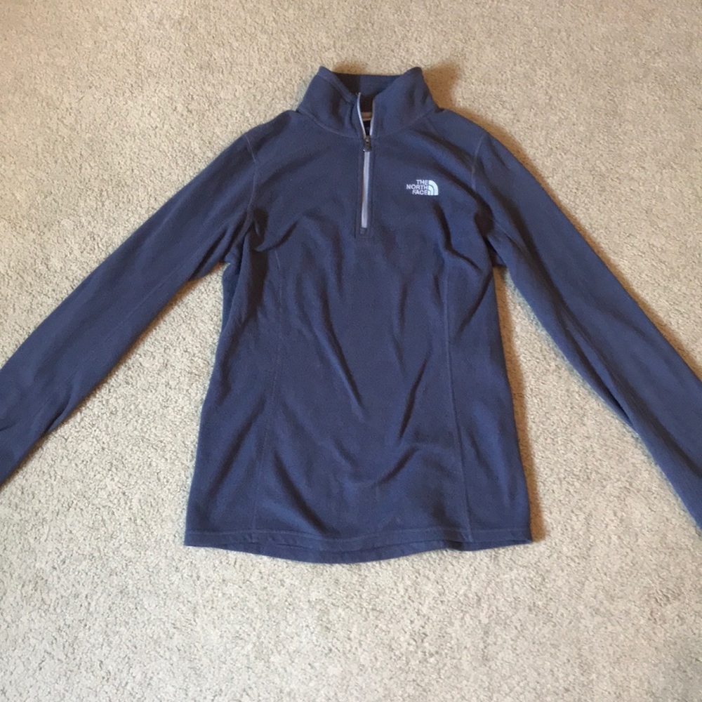 Light purple fleece quarter zip north face jacket